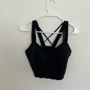 Black Lululemon Like a Cloud Longline Bra D/DD Size 10